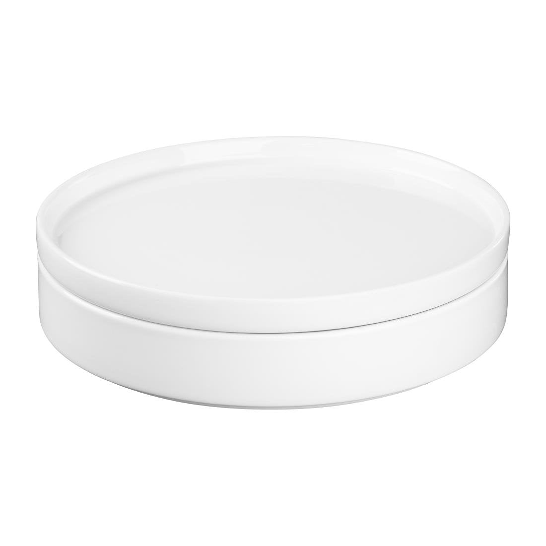 FW814 Olympia Whiteware Flat Round Plate 268mm (Pack of 4) JD Catering Equipment Solutions Ltd