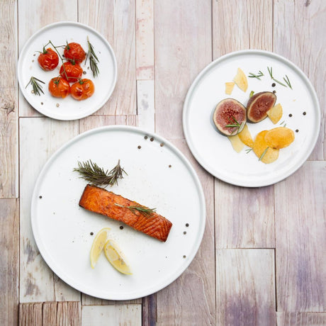 FW814 Olympia Whiteware Flat Round Plate 268mm (Pack of 4) JD Catering Equipment Solutions Ltd