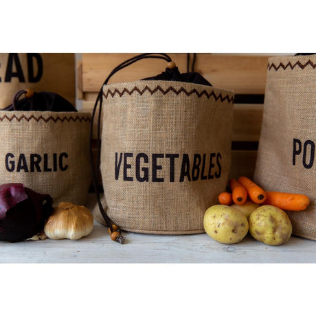 FW880 Natural Elements Hessian Vegetable Preserving Bag 21 x 21 x 20cm JD Catering Equipment Solutions Ltd