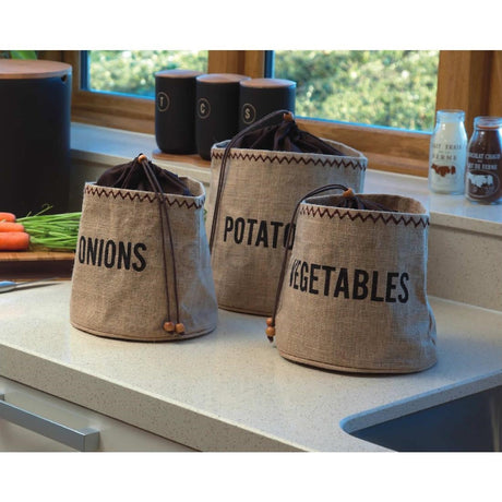 FW880 Natural Elements Hessian Vegetable Preserving Bag 21 x 21 x 20cm JD Catering Equipment Solutions Ltd