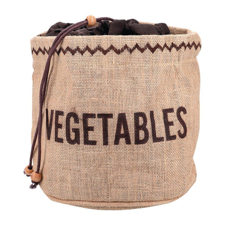 FW880 Natural Elements Hessian Vegetable Preserving Bag 21 x 21 x 20cm JD Catering Equipment Solutions Ltd