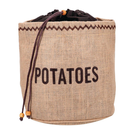 FW881 Natural Elements Hessian Potato Preserving Bag 25 x 25 x 24cm JD Catering Equipment Solutions Ltd