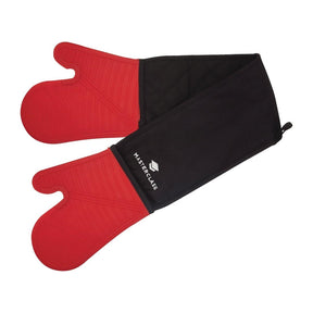 FW884 MasterClass Seamless Silicone Double Oven Glove Red JD Catering Equipment Solutions Ltd
