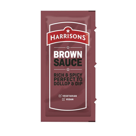 FW992 Harrisons Brown Sauce Sachets (Pack of 200) JD Catering Equipment Solutions Ltd