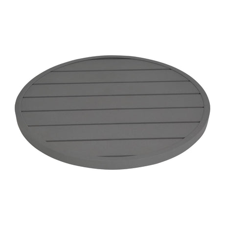 FX037 Bolero Aluminium Round Table Top Dark Grey 580mm JD Catering Equipment Solutions Ltd