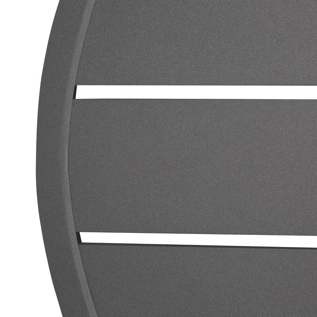 FX037 Bolero Aluminium Round Table Top Dark Grey 580mm JD Catering Equipment Solutions Ltd