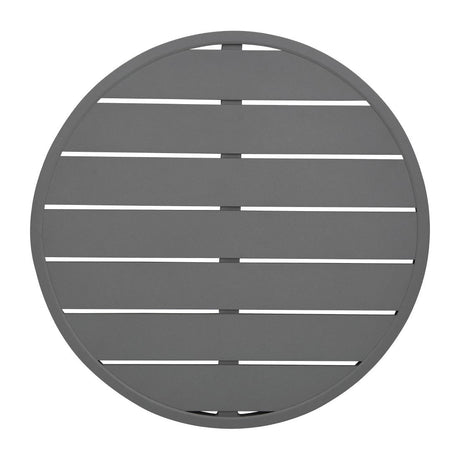 FX037 Bolero Aluminium Round Table Top Dark Grey 580mm JD Catering Equipment Solutions Ltd