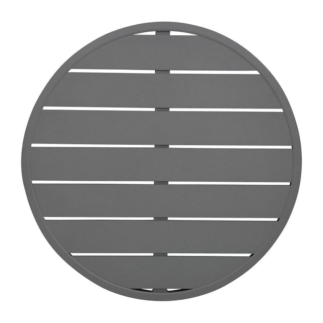 FX037 Bolero Aluminium Round Table Top Dark Grey 580mm JD Catering Equipment Solutions Ltd