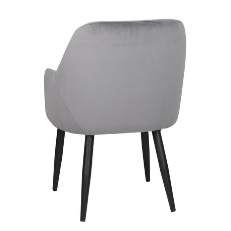 FX071 Bolero Lia Velvet Effect Chairs Grey (Set of 2) JD Catering Equipment Solutions Ltd