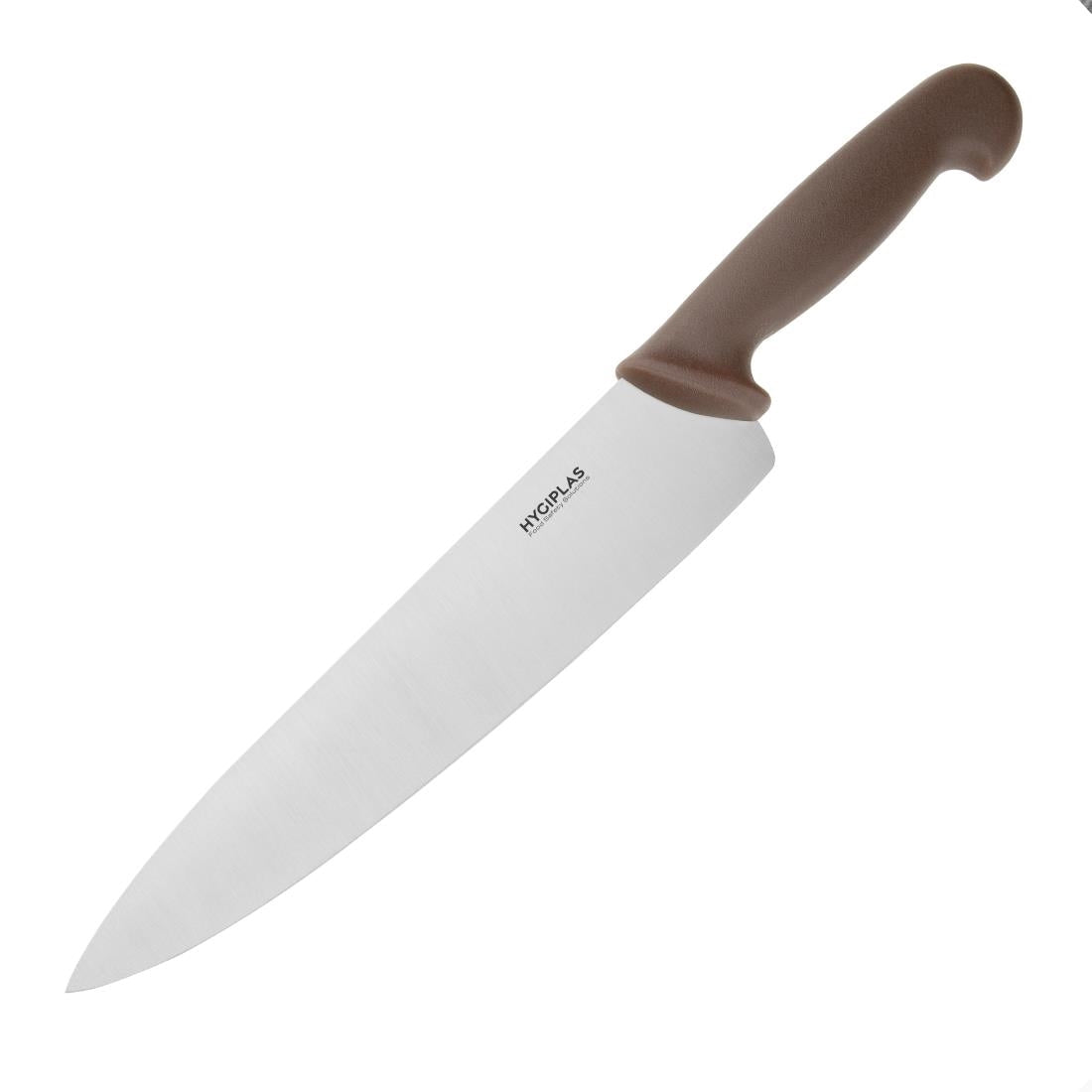 FX111 Hygiplas Cooks Knife Brown 25.4cm JD Catering Equipment Solutions Ltd
