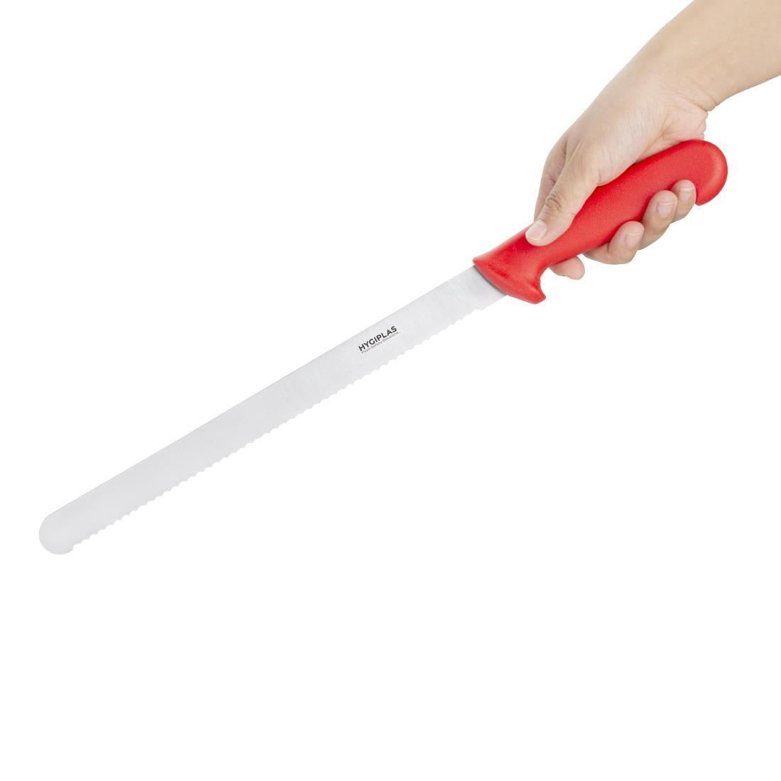 FX117 Hygiplas Slicer Serrated Red 30.5cm JD Catering Equipment Solutions Ltd