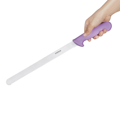 FX119 Hygiplas Slicer Serrated Purple 30.5cm JD Catering Equipment Solutions Ltd