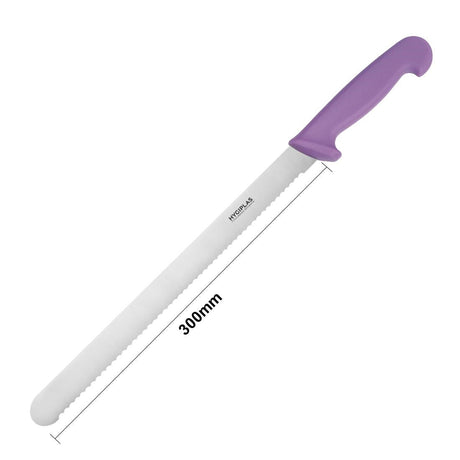 FX119 Hygiplas Slicer Serrated Purple 30.5cm JD Catering Equipment Solutions Ltd