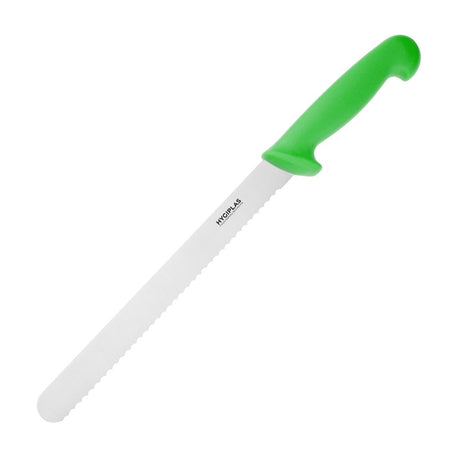 FX121 Hygiplas Slicer Serrated Green 25.4cm JD Catering Equipment Solutions Ltd