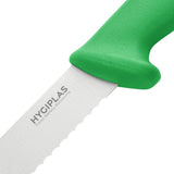 FX121 Hygiplas Slicer Serrated Green 25.4cm JD Catering Equipment Solutions Ltd