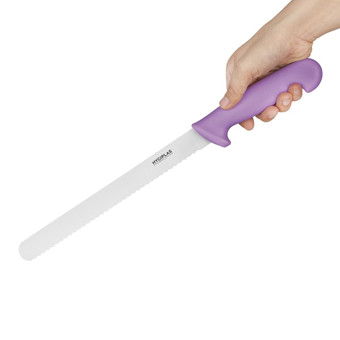 FX123 Hygiplas Slicer Serrated Purple 25.4cm JD Catering Equipment Solutions Ltd