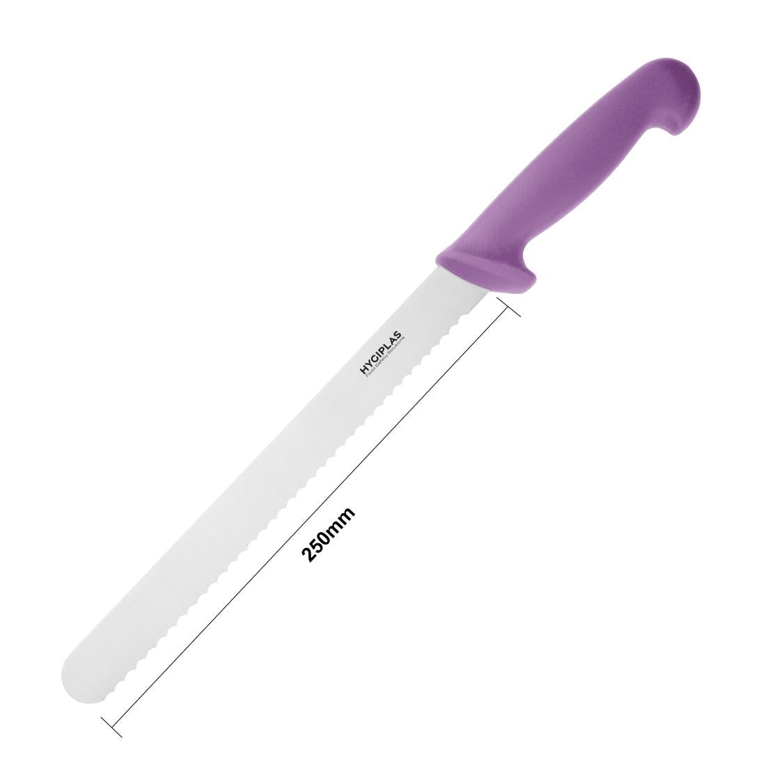 FX123 Hygiplas Slicer Serrated Purple 25.4cm JD Catering Equipment Solutions Ltd