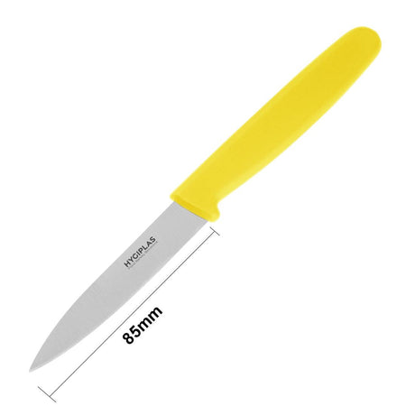 FX124 Hygiplas Paring Knife Yellow 7.6cm JD Catering Equipment Solutions Ltd