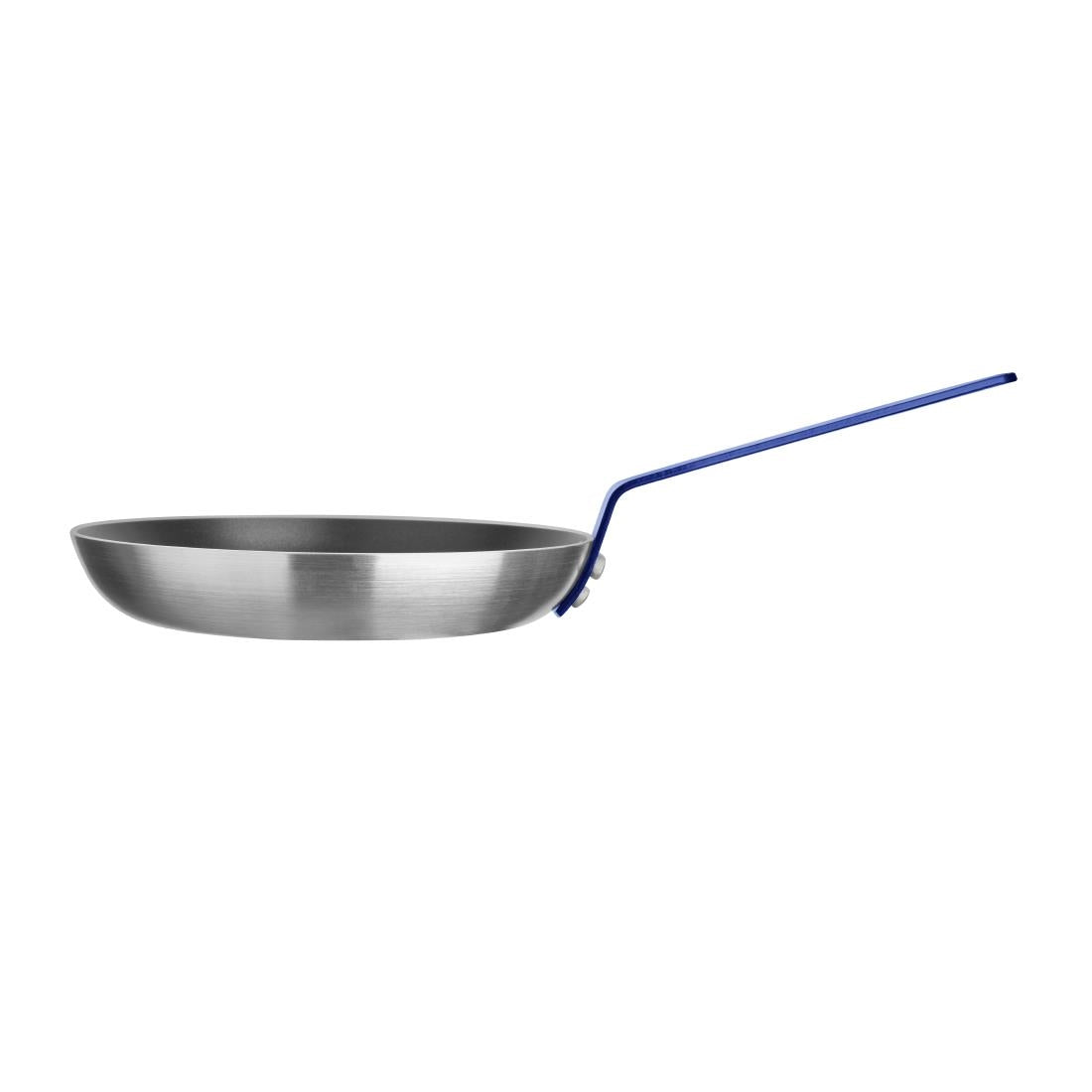 FX135 Hygiplas Non-Stick Teflon Aluminium Platinum Plus Frying Pan with Blue Handle 240mm JD Catering Equipment Solutions Ltd