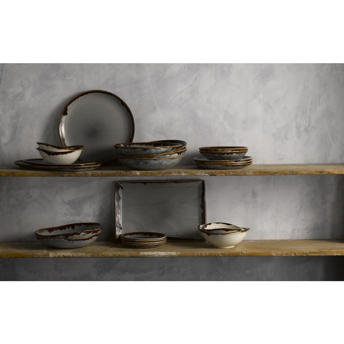FX150 Dudson Harvest Walled Plates Grey 210mm (Pack of 6) JD Catering Equipment Solutions Ltd