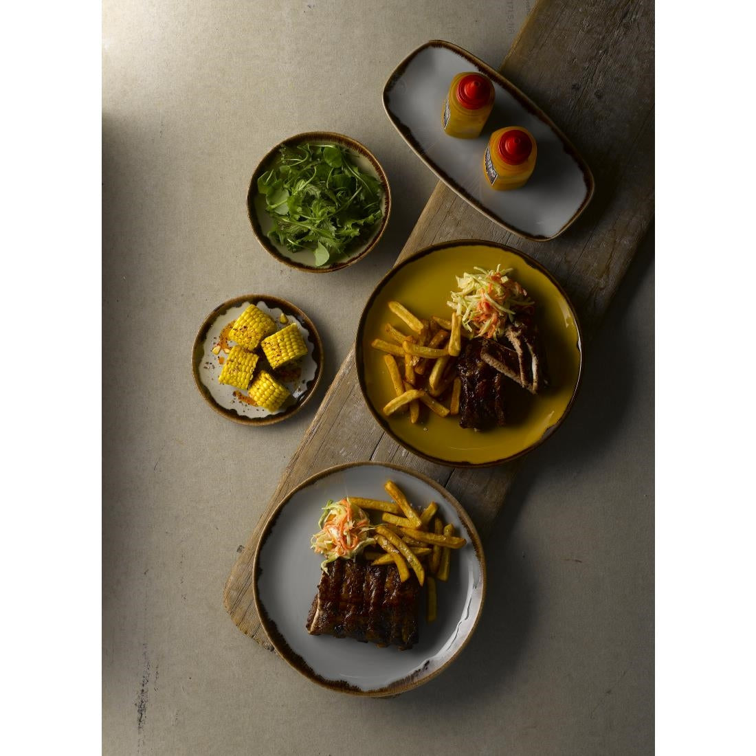 FX154 Dudson Harvest Walled Plates Mustard 210mm (Pack of 6) JD Catering Equipment Solutions Ltd
