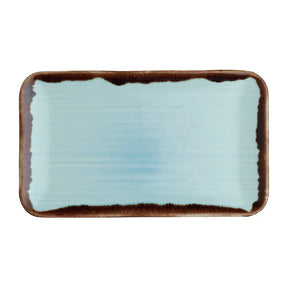 FX161 Dudson Harvest Organic Rectangular Plates Turquoise 270mm (Pack of 12) - JD Catering Equipment Solutions Ltd
