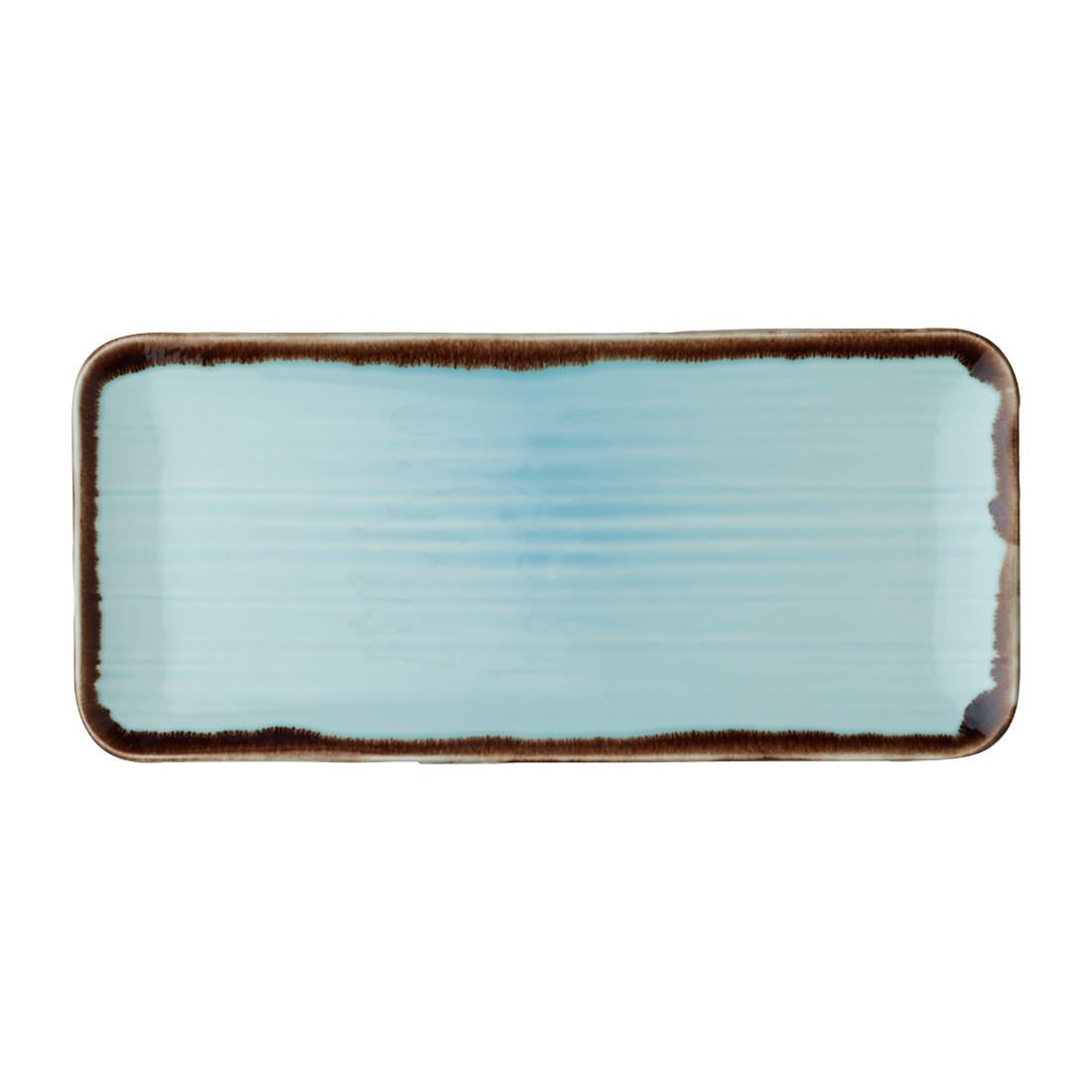 FX162 Dudson Harvest  Organic Coupe Rectangular Platter Turquoise 246mm (Pack of 6) JD Catering Equipment Solutions Ltd