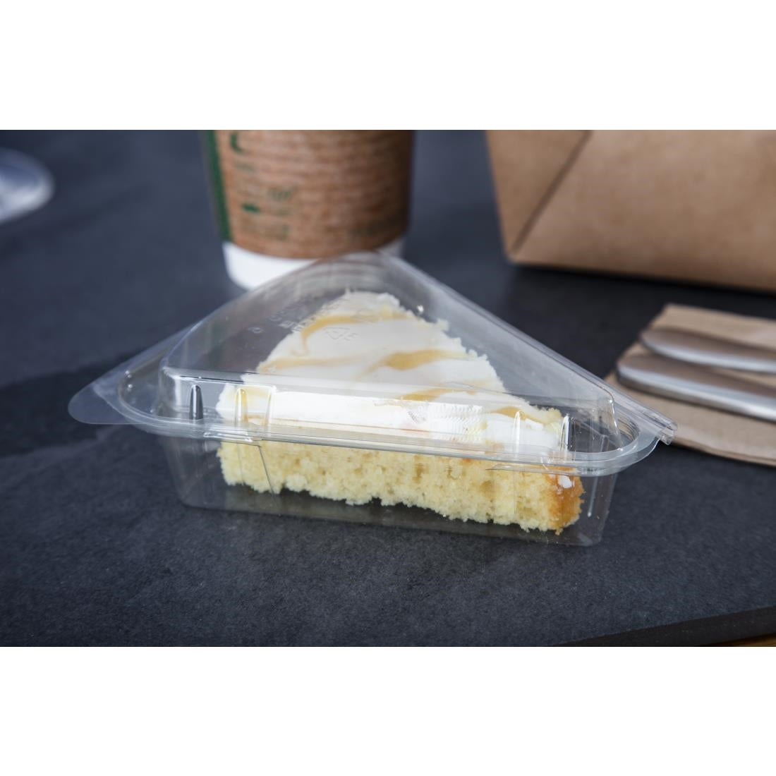 Faerch Single Cake Slice Boxes (Pack of 600) JD Catering Equipment Solutions Ltd