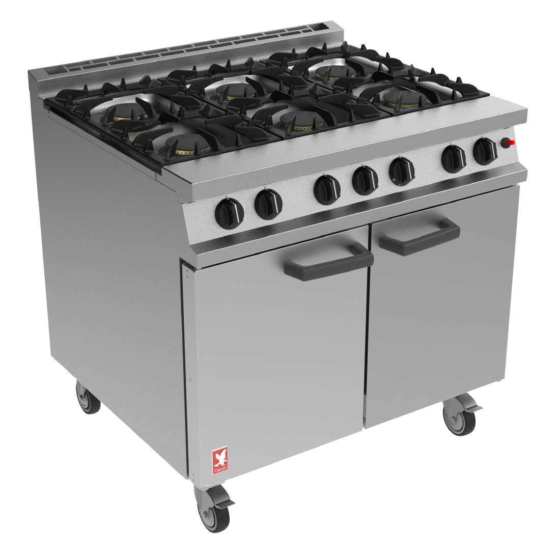 Falcon 6 Burner Dominator Plus Natural/LPG Oven Range G3101 JD Catering Equipment Solutions Ltd