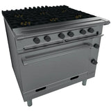 U985 Falcon Chieftain 6 Burner Natural/LPG Oven Range G1066X - JD Catering Equipment Solutions Ltd