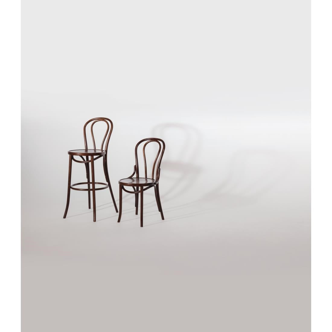 Fameg Bentwood Bistro Side Chairs Walnut Finish (Pack of 2) JD Catering Equipment Solutions Ltd
