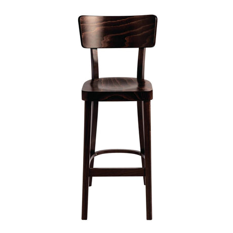 Fameg Plain Highstool Walnut Finish JD Catering Equipment Solutions Ltd