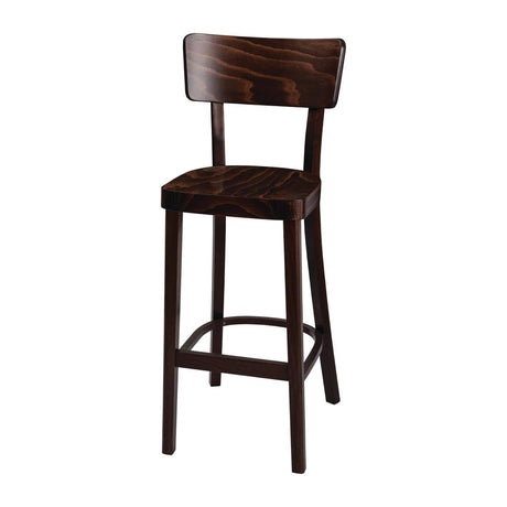 Fameg Plain Highstool Walnut Finish JD Catering Equipment Solutions Ltd