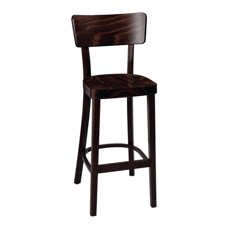 Fameg Plain Highstool Walnut Finish JD Catering Equipment Solutions Ltd