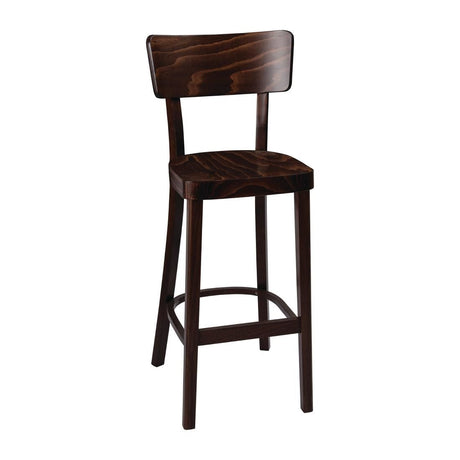 Fameg Plain Highstool Walnut Finish JD Catering Equipment Solutions Ltd