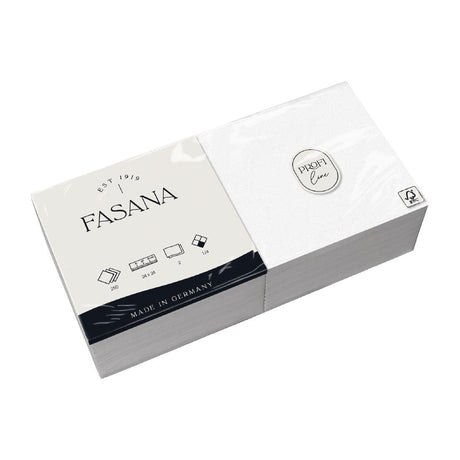 Fasana Cocktail Napkins White 240mm (Pack of 1500) JD Catering Equipment Solutions Ltd