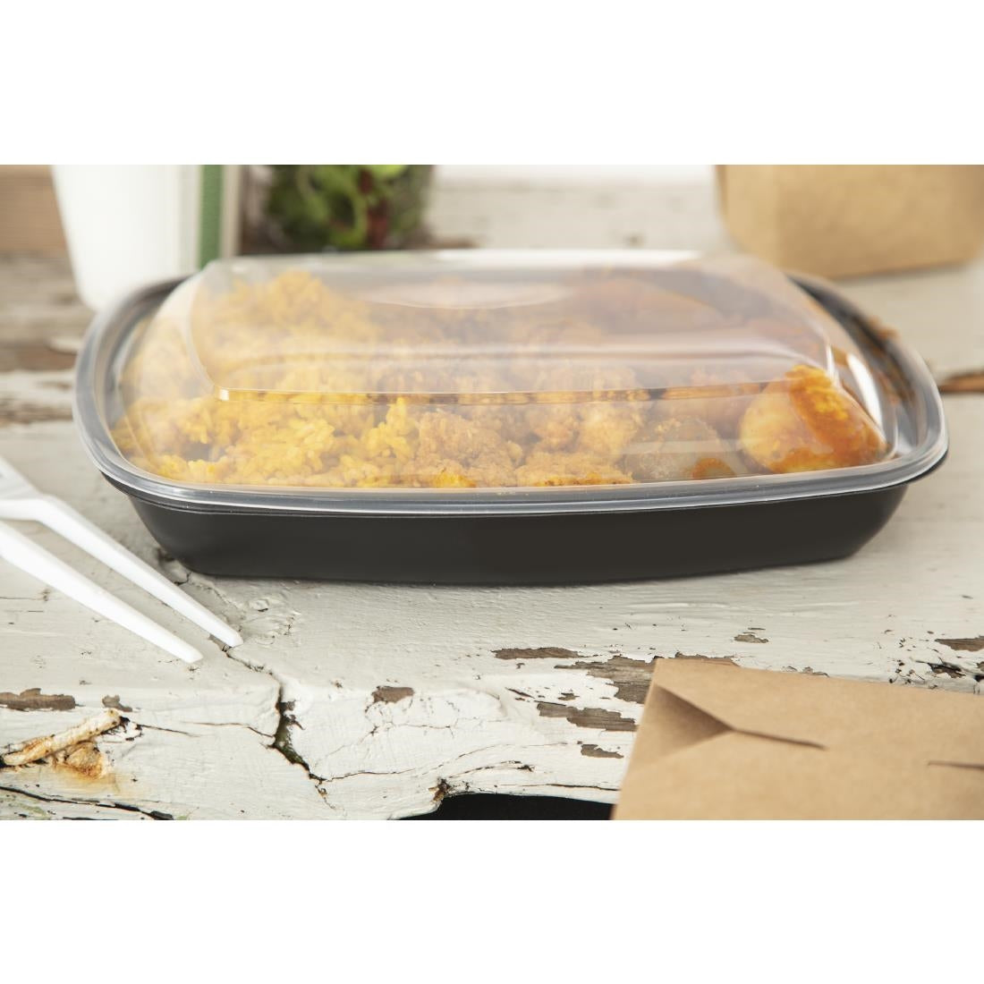 Fastpac Large Rectangular Food Containers 1350ml / 48oz (Pack of 150) JD Catering Equipment Solutions Ltd