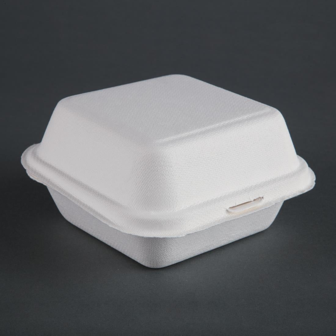 Fiesta Compostable Bagasse Burger Boxes with Bottom Ridges 153mm (Pack of 500) JD Catering Equipment Solutions Ltd