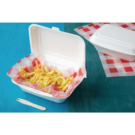 Fiesta Compostable Bagasse Hinged Food Containers 182mm JD Catering Equipment Solutions Ltd