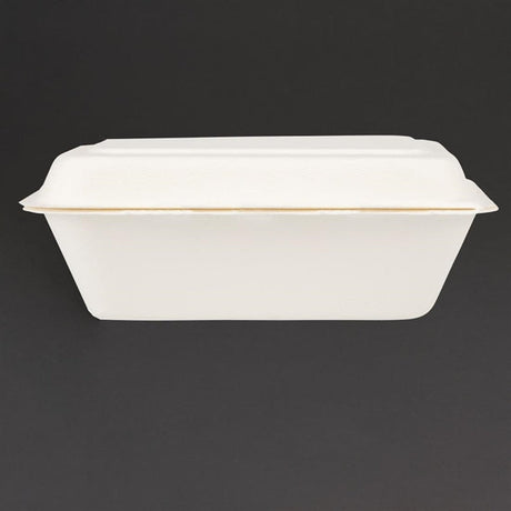 Fiesta Compostable Bagasse Hinged Food Containers 182mm JD Catering Equipment Solutions Ltd