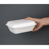 Fiesta Compostable Bagasse Hinged Food Containers 182mm JD Catering Equipment Solutions Ltd