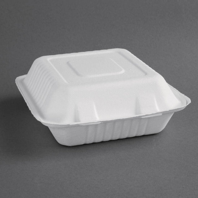 Fiesta Compostable Bagasse Hinged Food Containers 223/236mm (Pack of 200) JD Catering Equipment Solutions Ltd