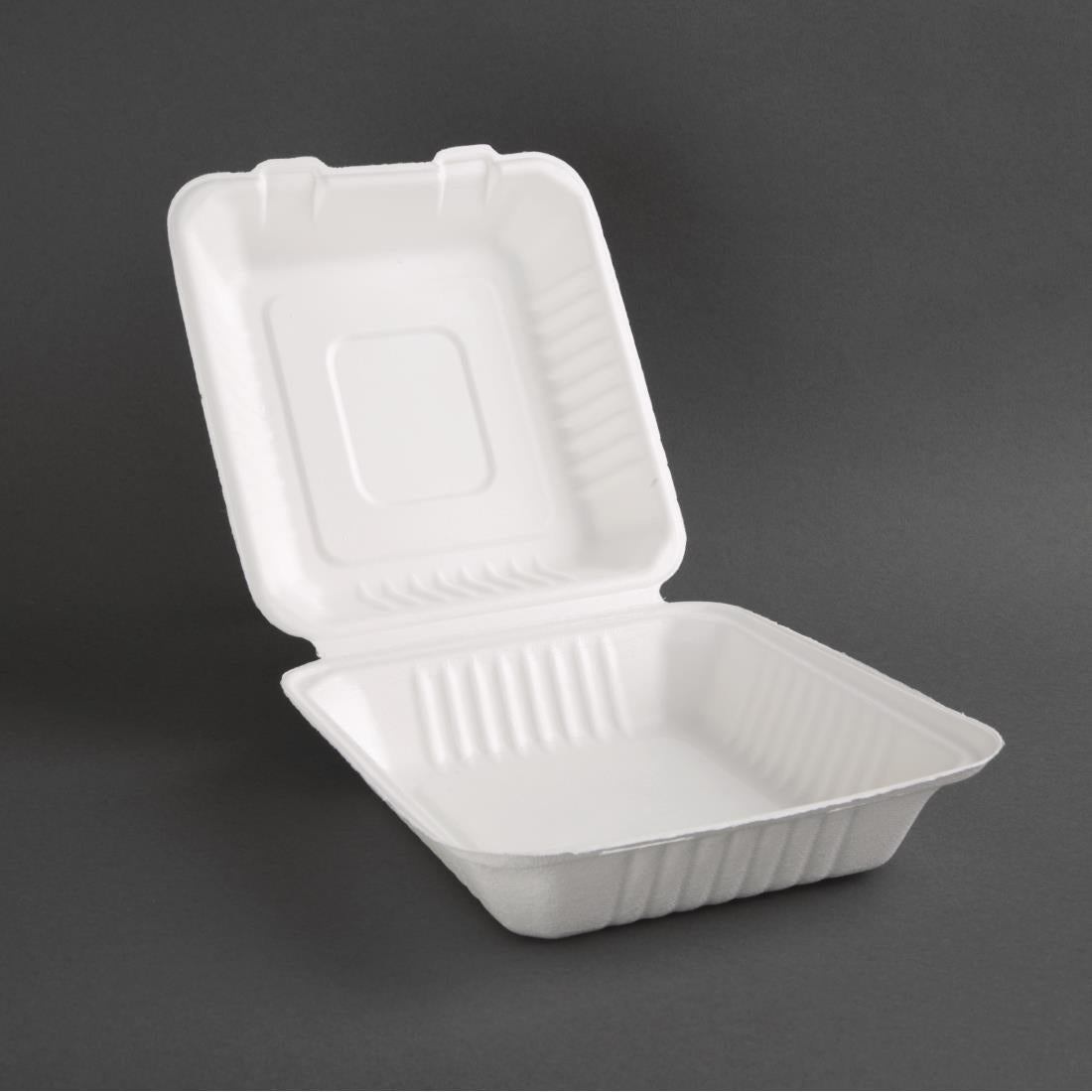 Fiesta Compostable Bagasse Hinged Food Containers 223/236mm (Pack of 200) JD Catering Equipment Solutions Ltd