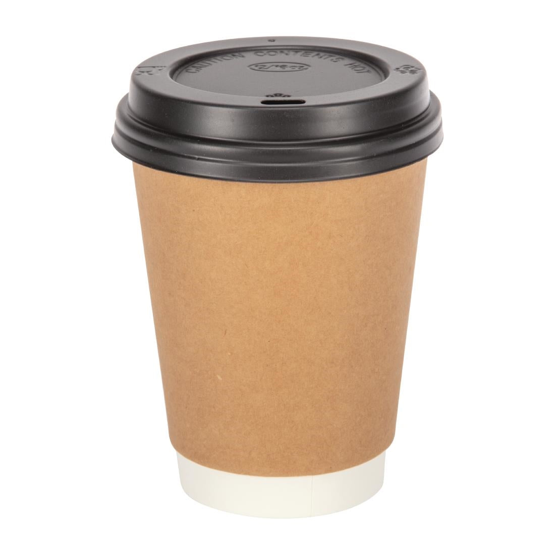 Fiesta Disposable Coffee Cup Lids Black 340ml / 12oz and 455ml / 16oz JD Catering Equipment Solutions Ltd