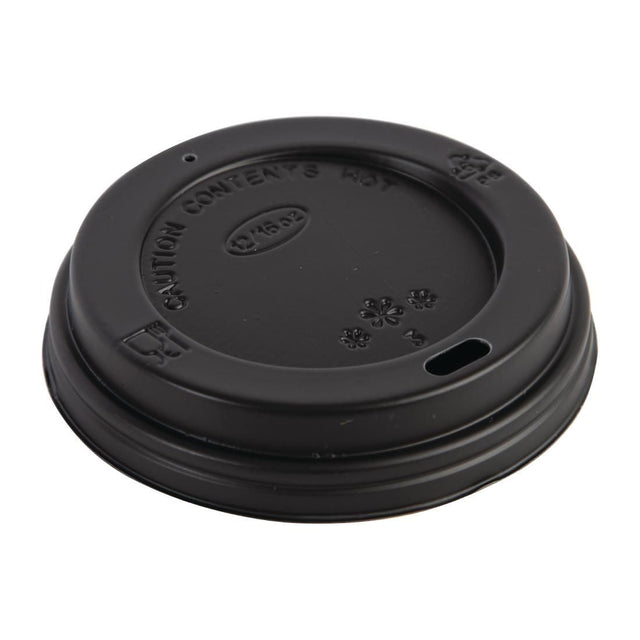 Fiesta Disposable Coffee Cup Lids Black 340ml / 12oz and 455ml / 16oz JD Catering Equipment Solutions Ltd