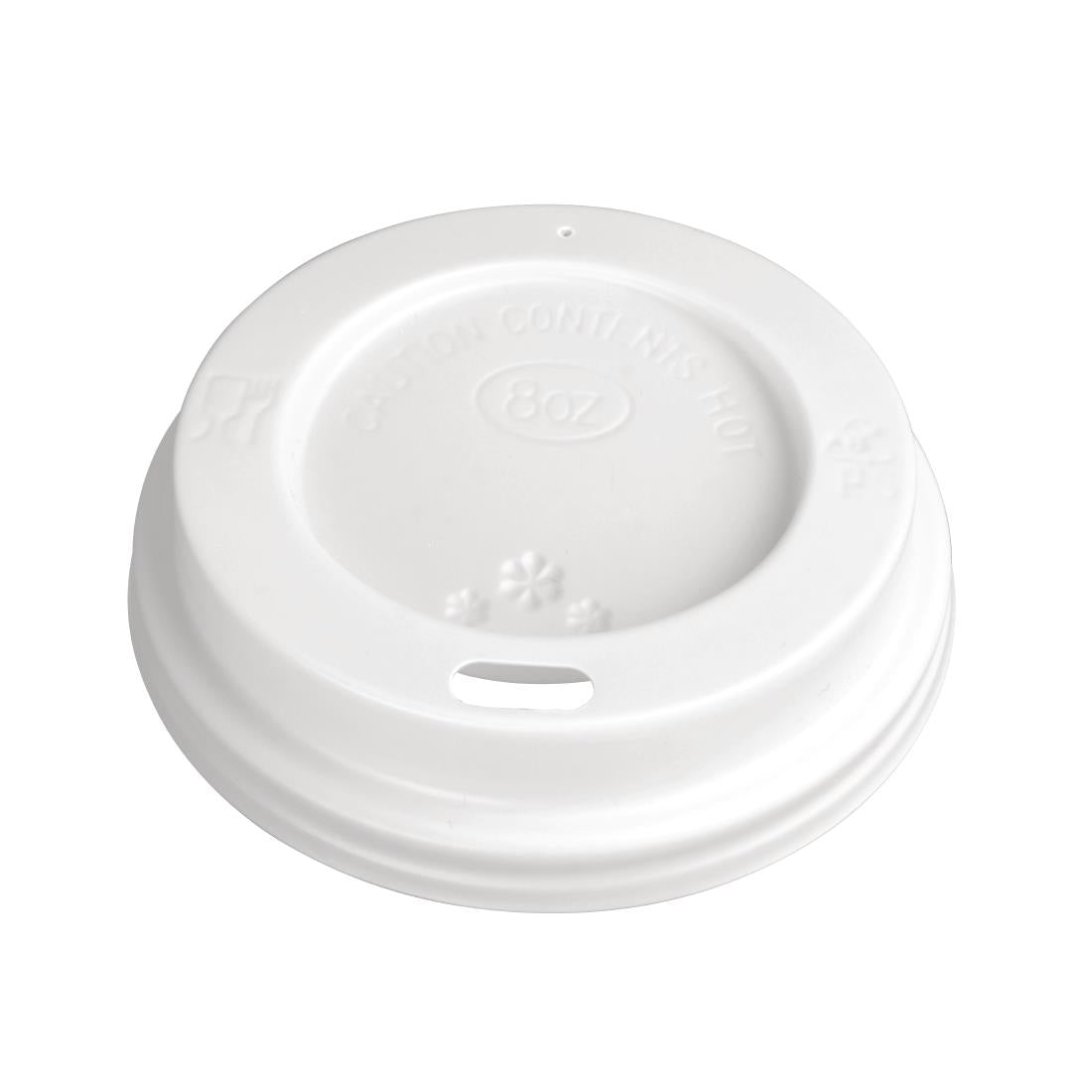 Fiesta Disposable Coffee Cup Lids White 225ml / 8oz JD Catering Equipment Solutions Ltd