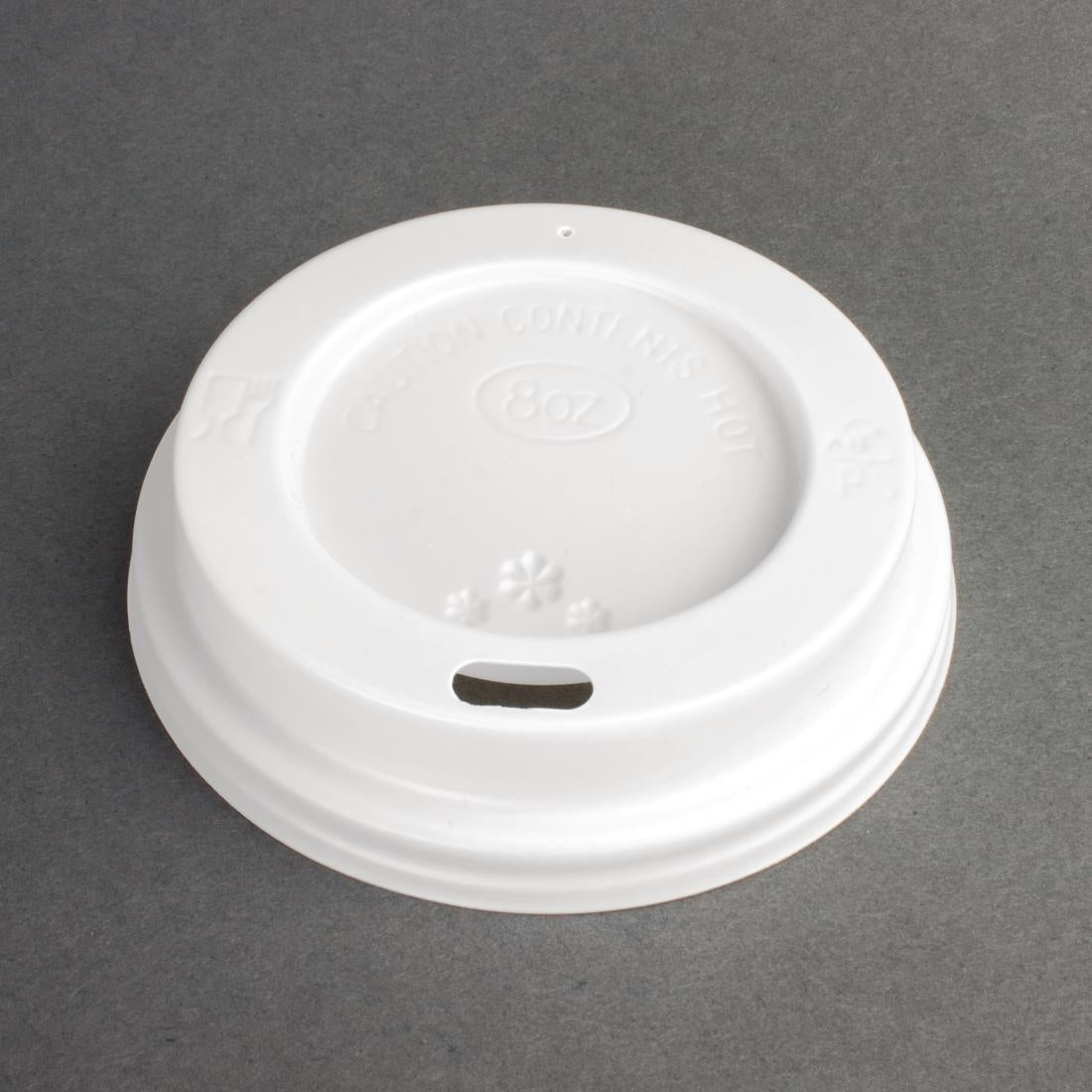 Fiesta Disposable Coffee Cup Lids White 225ml / 8oz JD Catering Equipment Solutions Ltd