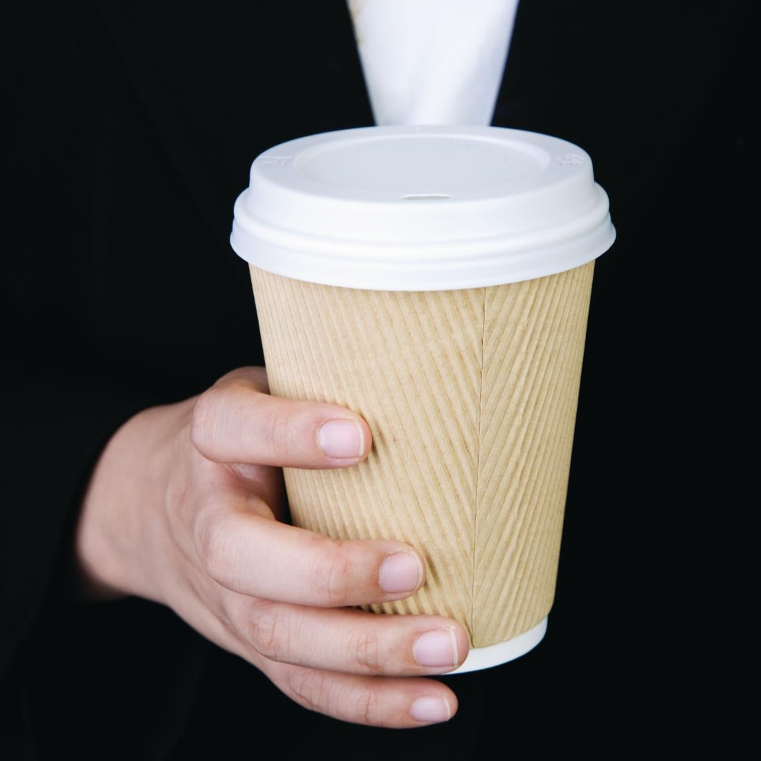 Fiesta Disposable Coffee Cup Lids White 340ml / 12oz and 455ml / 16oz JD Catering Equipment Solutions Ltd