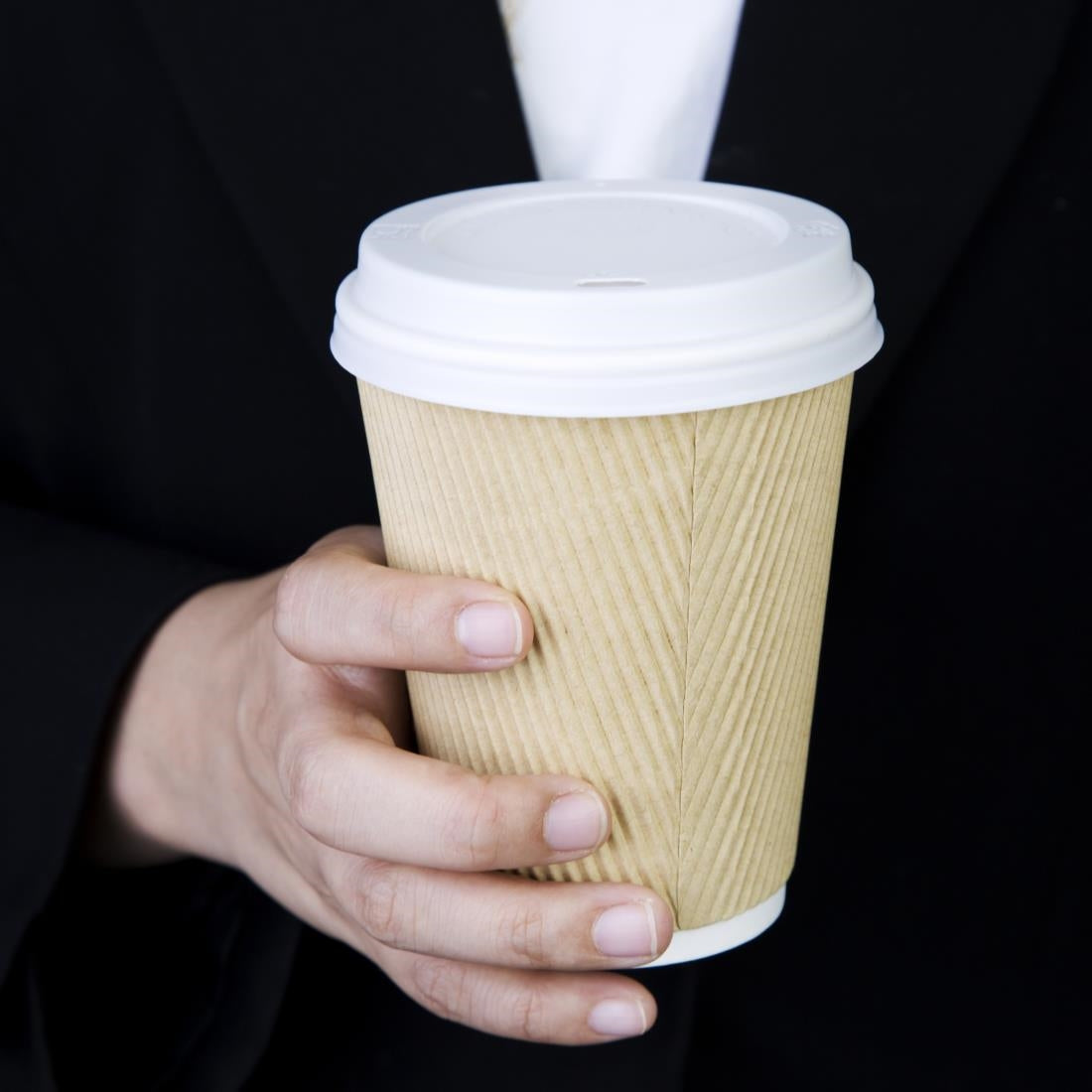 Fiesta Disposable Coffee Cup Lids White 340ml / 12oz and 455ml / 16oz (Pack of 50) JD Catering Equipment Solutions Ltd