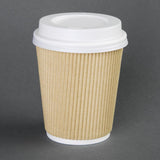 Fiesta Disposable Coffee Cup Lids White 340ml / 12oz and 455ml / 16oz (Pack of 50) JD Catering Equipment Solutions Ltd